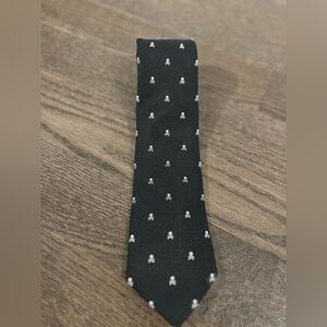 Merona Black Tie with Skull Design